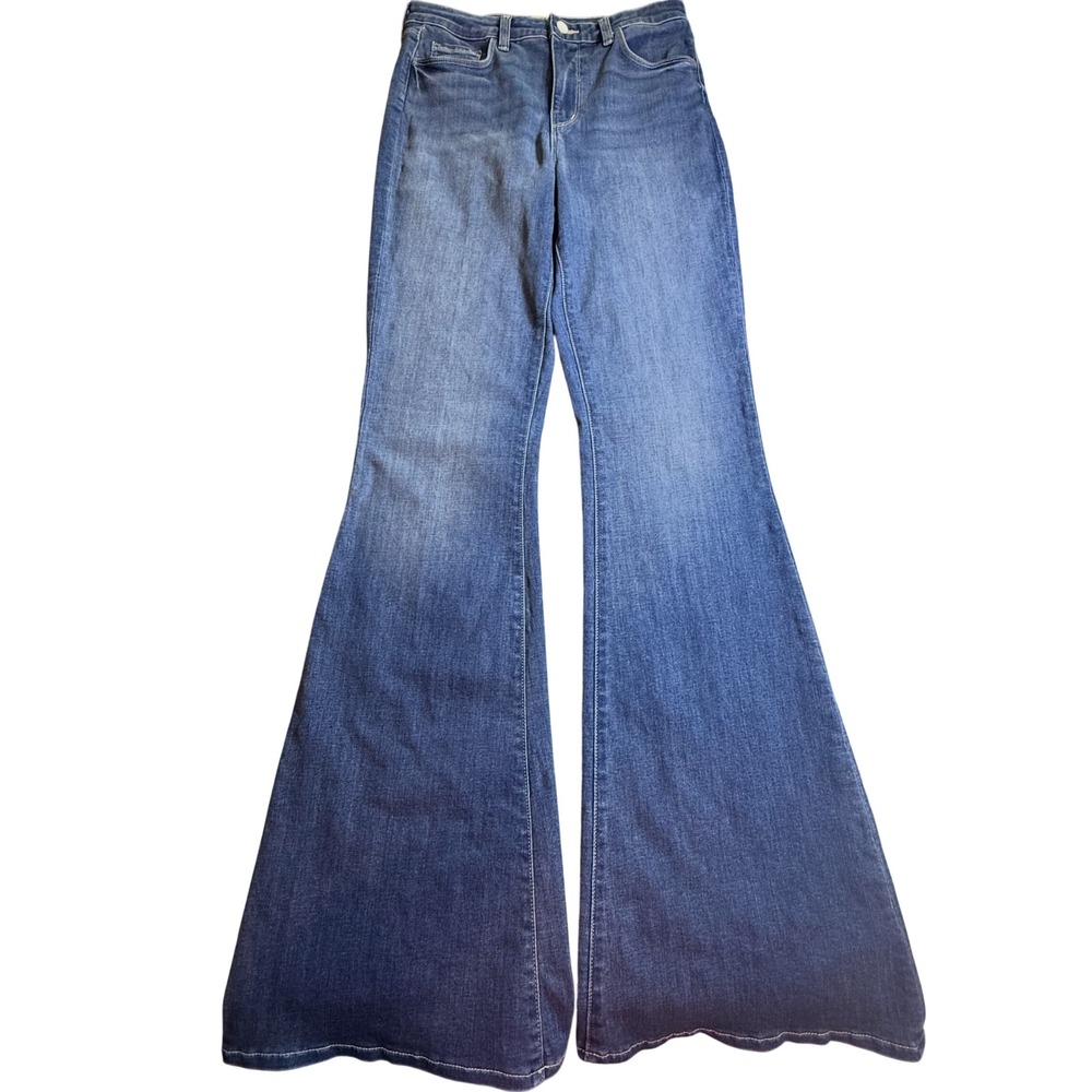 L'AGENCE Marty High Rise Flare Jeans Medium Blue Wash Size 27